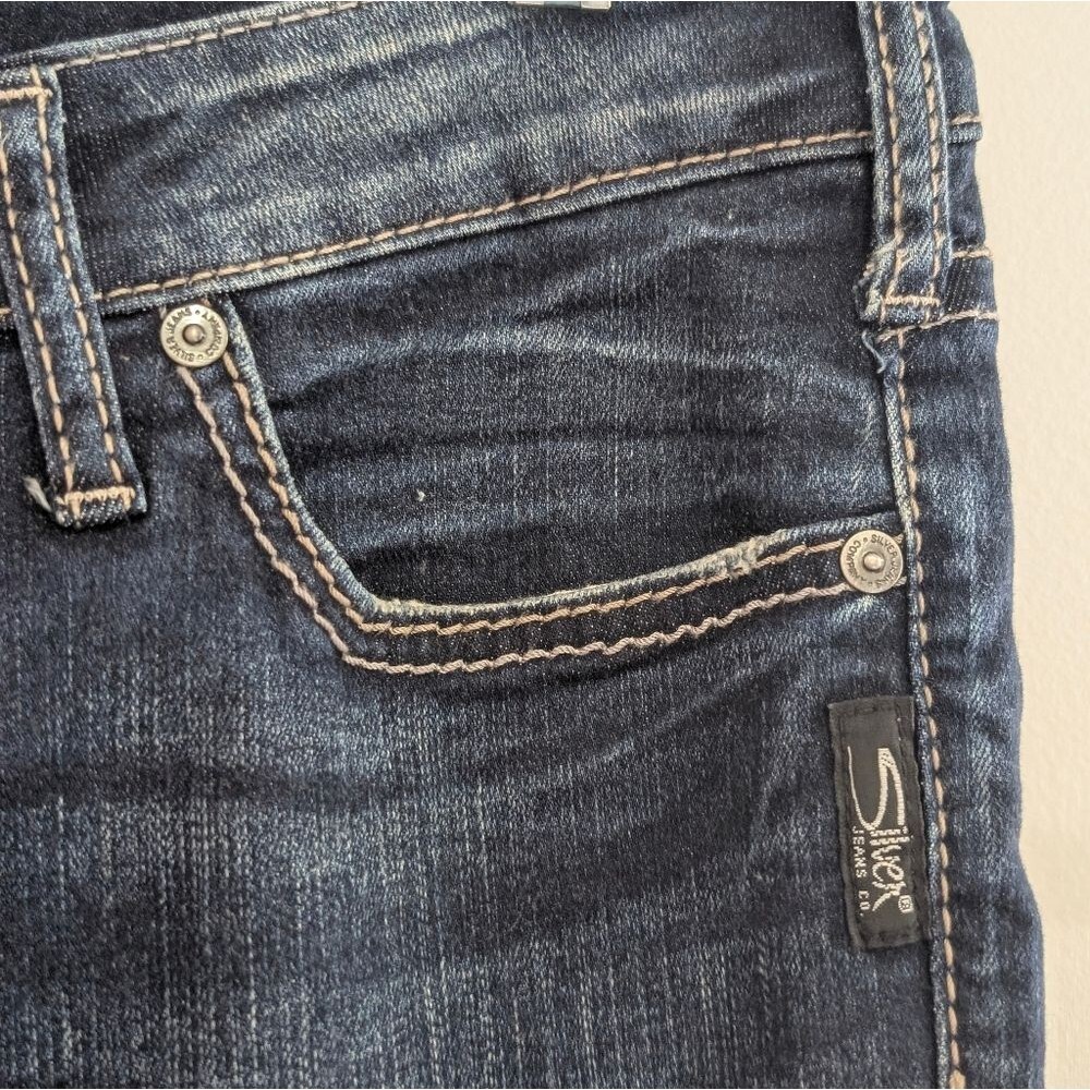 Silver Jeans Suki Slim Boot Dark Wash Stretch Denim Jeans W32 L33 Quiet Luxury - Picture 6 of 9